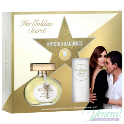 Antonio Banderas Her Golden Secret Set (EDT 80ml + Deo Spray 150ml) για γυναίκες Γυναικεία Σετ