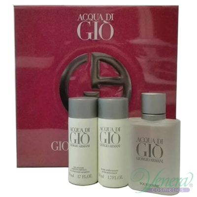Armani Acqua Di Gio Set (EDT 50ml + AS Balm 50ml + SG 50ml) για άνδρες Men's Gift sets