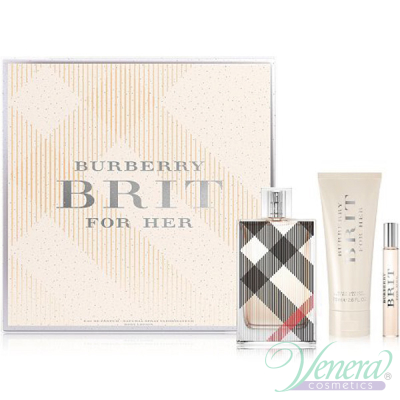 Burberry Brit Set (EDP 100ml + EDP 7.5ml + BL 75ml) για γυναίκες Women's Gift sets