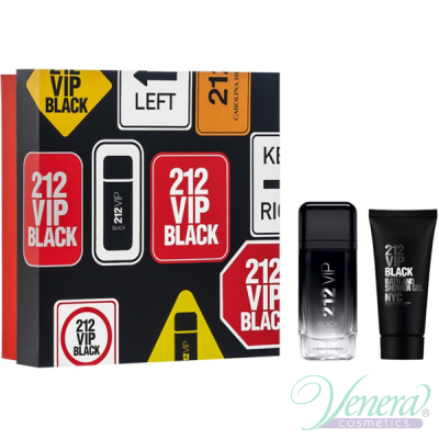 Carolina Herrera 212 VIP Black Set (EDP 100ml + SG 100ml) για άνδρες Men's Gift sets