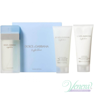 Dolce&Gabbana Light Blue Set (EDT 100ml + BL 100ml + SG 100ml) για γυναίκες Γυναικεία σετ