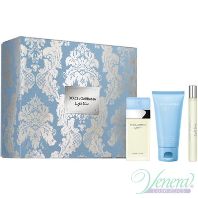 Dolce&Gabbana Light Blue Set (EDT 50ml + Body Cream 50ml + EDT 10ml) για γυναίκες Γυναικεία σετ
