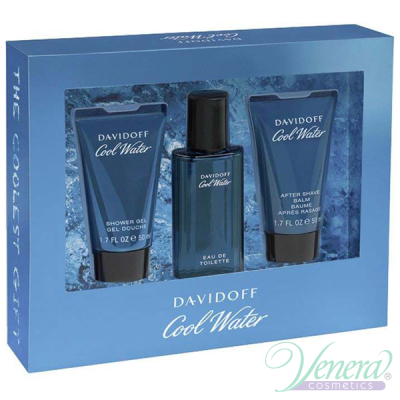 Davidoff Cool Water Set (EDT 40ml + AS Balm 50ml + SG 50ml) για άνδρες Men's Gift sets
