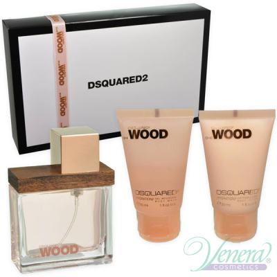 Dsquared2 She Wood Set (EDP 30ml + BL 30ml + SG 30ml) για γυναίκες Women's Gift Sets