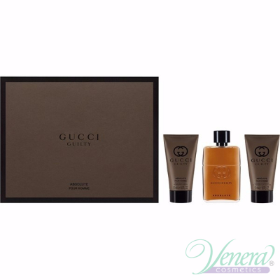 Gucci Guilty Absolute Set (EDP 50ml + AS Balm 50ml + SG 50ml) για άνδρες Men's Gift sets
