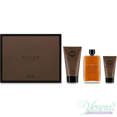 Gucci Guilty Absolute Set (EDP 90ml + AS Balm 50ml + SG 150ml) για άνδρες Men's Gift sets