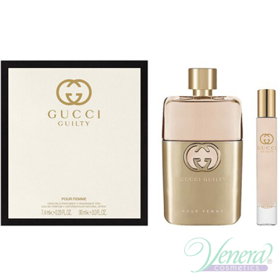 Gucci Guilty Eau de Parfum Set (EDP 90ml + EDP 7,4ml Roller Ball) για γυναίκες Sets