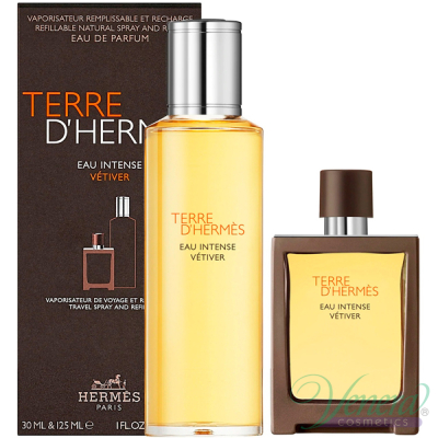 Hermes Terre D'Hermes Eau Intense Vetiver Set (EDP 30ml + Refill EDP 125ml) για άνδρες Ανδρικά Σετ 