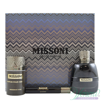 Missoni Missoni Parfum Pour Homme Set (EDP 100ml + EDP 10ml + Deo Stick 75ml) για άνδρες Ανδρικά Σετ  