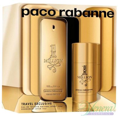 Paco Rabanne 1 Million Set (EDT 100ml + Deo Stick 75ml) για άνδρες Ανδρικά Σετ