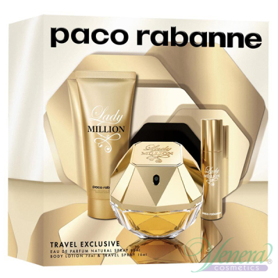 Paco Rabanne Lady Million Set (EDP 80ml + EDP 10ml + BL 75ml) για γυναίκες Γυναικεία Σετ