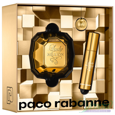 Paco Rabanne Lady Million Set (EDP 50ml + EDP 10ml + Key Ring) για γυναίκες Γυναικεία Σετ