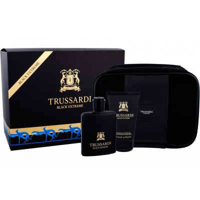 Trussardi Black Extreme Set (EDT 100ml + SG 100ml + Bag) για άνδρες Ανδρικά Σετ