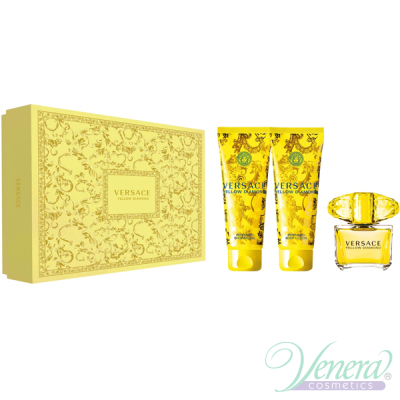 Versace Yellow Diamond Set (EDT 90ml + BL 150ml + SG 150ml) για γυναίκες Γυναικεία Σετ