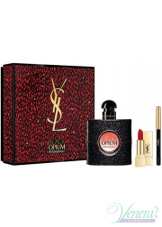 YSL Black Opium Set (EDP 50ml + Lipstick 1.3g + Eye Pencil) για γυναίκες Γυναικεία σετ