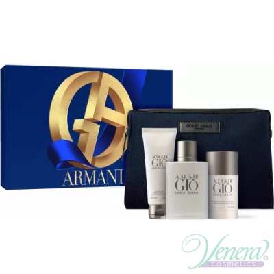 Armani Acqua Di Gio Set (EDT 100ml + SG 75ml + Deo Stick 75ml + Bag) για άνδρες Αρσενικά Σετ