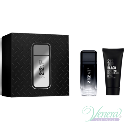 Carolina Herrera 212 VIP Black Set (EDP 100ml + SG 100ml) για άνδρες Men's Gift sets