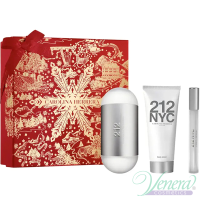 Carolina Herrera 212 Set (EDT 100ml + BL 100ml + EDT 10ml) για γυναίκες Γυναικεία Σετ
