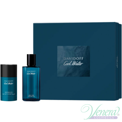 Davidoff Cool Water Set (EDT 75ml + Deo Stick 75ml) για άνδρες Ανδρικά Σετ 