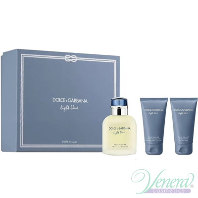 Dolce&Gabbana Light Blue Set (EDT 125ml + AS Balm 50ml + SG 50ml) για άνδρες Ανδρικά Σετ
