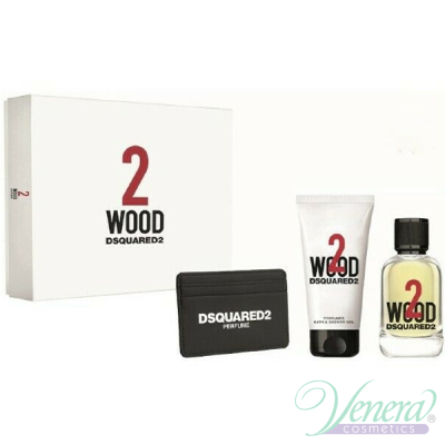Dsquared2 2 Wood Set (EDT 100ml + SG 100ml + Card Holder) για άνδρες και Γυναικες Unisex Σετ