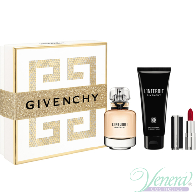 Givenchy L'Interdit Set (EDP 50ml + BL 75ml + Lipstick 333 1.5g) για γυναίκες Γυναικεία σετ