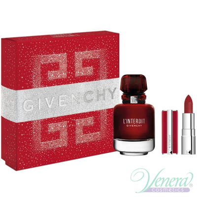 Givenchy L'Interdit Rouge Set (EDP 50ml + Lipstick) για γυναίκες Γυναικεία Σετ