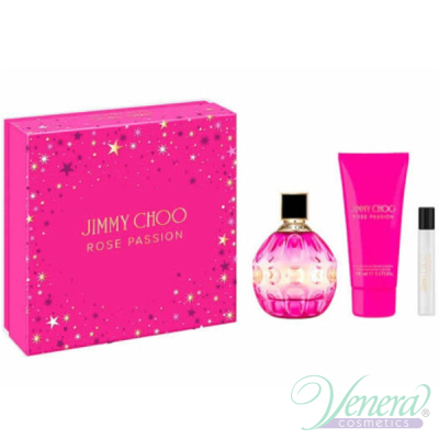 Jimmy Choo Rose Passion Set (EDP 100ml + BL 100ml + EDP 7.5ml) για γυναίκες Γυναικεία Σετ