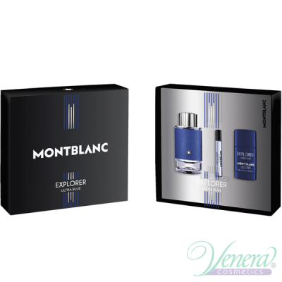 Mont Blanc Explorer Ultra Blue Set (EDP 100ml + Deo Stick 75ml + EDP 7.5ml) για άνδρες Αρσενικά Σετ
