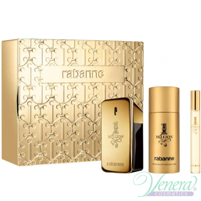 Paco Rabanne 1 Million Set (EDT 50ml + EDT 10ml + Deo Spray 150ml) για άνδρες Αρσενικά Σετ