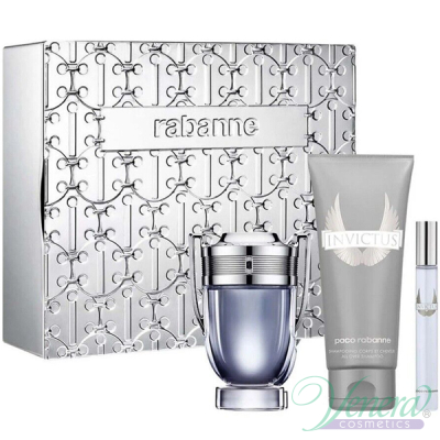 Paco Rabanne Invictus Set (EDT 100ml + EDT 10ml + SG 100ml) for Men Αρσενικά Σετ