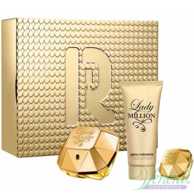 Paco Rabanne Lady Million Set (EDP 80ml + EDP 5ml + BL 100ml) για γυναίκες Γυναικεία σετ