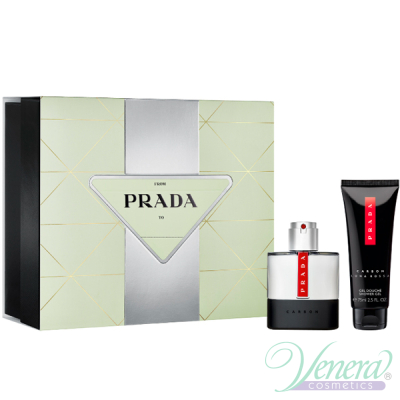 Prada Luna Rossa Carbon Set (EDT 50ml + SG 75ml) για άνδρες Αρσενικά Σετ