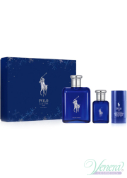 Ralph Lauren Polo Blue Eau de Parfum Set (EDP 125ml + EDP 40ml + Deo Stick 40ml) για άνδρες Αρσενικά Σετ