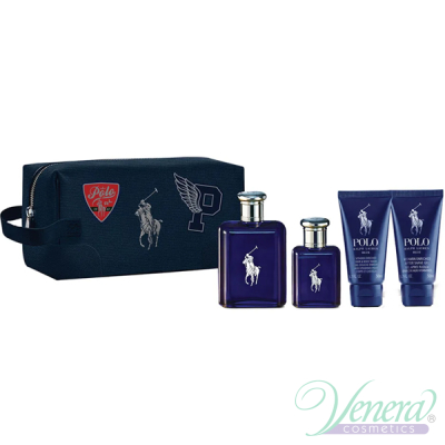 Ralph Lauren Polo Blue Set (EDT 125ml + EDT 40ml + H&B Wash 50ml + AS Balm 50ml) για άνδρες Αρσενικά Σετ