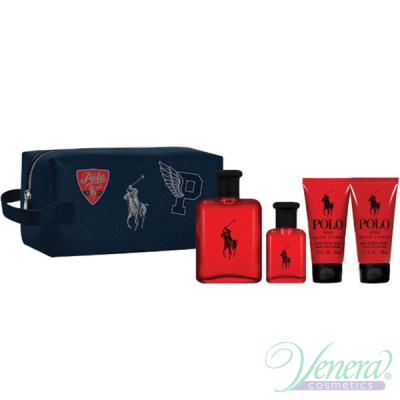 Ralph Lauren Polo Red Set (EDT 125ml + EDT 40ml + H&B Wash 50ml + AS Balm 50ml) για άνδρες