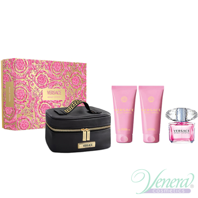 Versace Bright Crystal Set (EDT 90ml + BL 100ml + SG 100ml + Bag) για γυναίκες Γυναικεία σετ