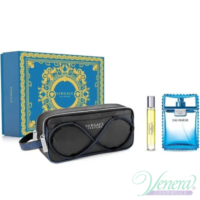 Versace Man Eau Fraiche Set (EDT 100ml + EDT 10ml + Bag) για άνδρες Αρσενικά Σετ