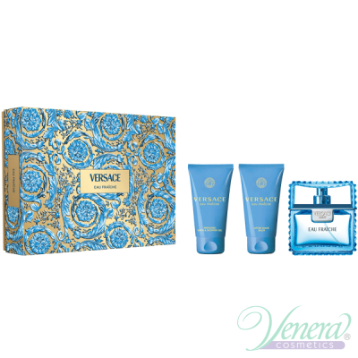 Versace Man Eau Fraiche Set (EDT 50ml + AS Balm 50ml + Shower Gel 50ml) για άνδρες Αρσενικά Σετ