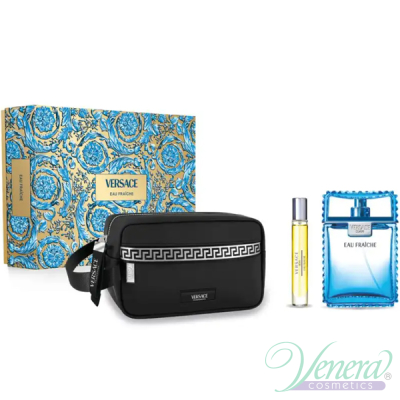 Versace Man Eau Fraiche Set (EDT 100ml + EDT 10ml + Bag) για άνδρες Αρσενικά Σετ