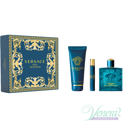 Versace Eros Eau de Parfum Set (EDP 100ml + EDP 10ml + SG 150ml) για άνδρες Αρσενικά Σετ
