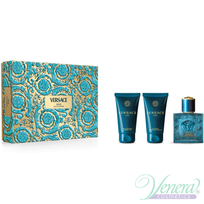 Versace Eros Eau de Parfum Set (EDP 50ml + AS Balm 50ml + SG 50ml) για άνδρες Αρσενικά Σετ