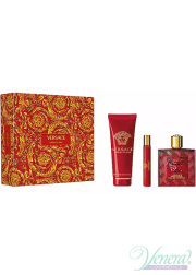 Versace Eros Flame Set (EDP 100ml + EDP 10ml + SG 150ml) για άνδρες Αρσενικά Σετ