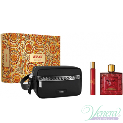 Versace Eros Flame Set (EDP 100ml + EDP 10ml + Trousse) για άνδρες Αρσενικά Σετ