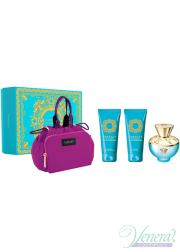Versace Pour Femme Dylan Turquoise Set (EDT 100ml + BL 100ml + SG 100ml + Bag) για γυναίκες Γυναικεία Σετ