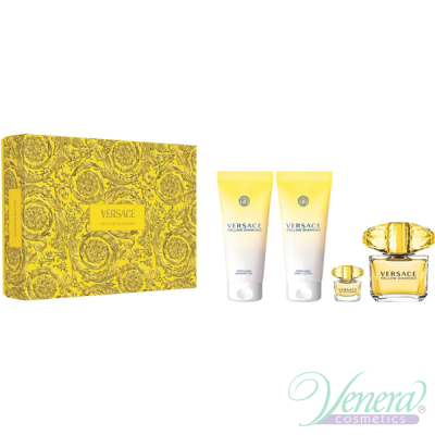 Versace Yellow Diamond Set (EDT 90ml + EDT 5ml + BL 100ml + SG 100ml) για γυναίκες Γυναικεία Σετ