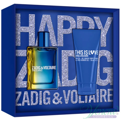 Zadig & Voltaire This is Love! for Him Set (EDT 50ml + SG 50ml) για άνδρες Ανδρικά Σετ