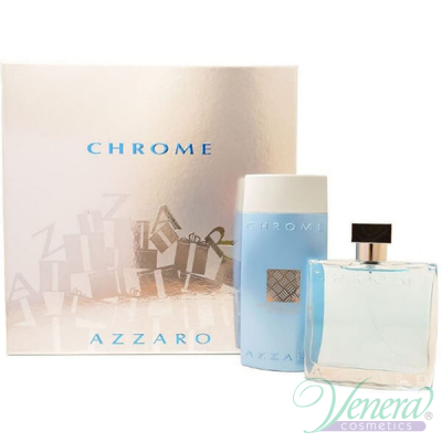 Azzaro Chrome Set (EDT 100ml + SG 200ml) για άνδρες Αρσενικά Σετ