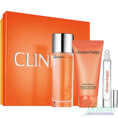 Clinique Happy Set (EDP 50ml + Body Cream 75ml + EDP Roll-On 6ml) για γυναίκες Women's Gift sets