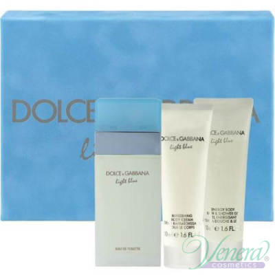 Dolce&Gabbana Light Blue Set (EDT 50ml + Body Cream 50ml + SG 50ml) για γυναίκες Γυναικεία σετ
